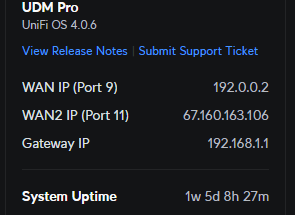 wan ip before modem setup